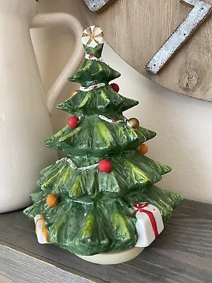 Vintage Mann Musical Christmas Tree Plays Jingle Bells 7.5  Kitsch Nostalgia MCM • $29