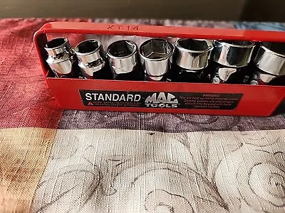 Mac Tools 7 Piece 3/8” Drive 6 Point Shallow Swivel Sockets Set • $180