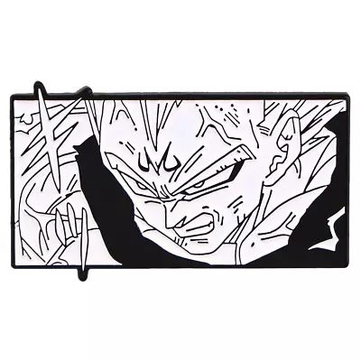 BUY 1 GET 1 FREE: Dragon Ball Z Saiyan Majin Vegeta Enamel Pin Black & White New • $9.34