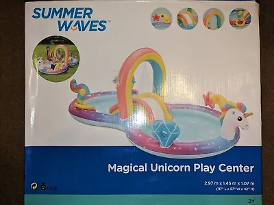 Chad Valley Unicorn Activity Play Centre Activity Paddling Pool 9.7ft 171L • £38.99