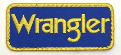 Wrangler Jeans Rodeo Racing NASCAR Sew Iron On Hat Patch Retro Vintage Style • $5.60