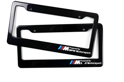 Black M Style License Plate Frames For BMW 2 Pcs Set • $19.99