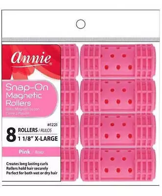 Annie Snap On Extra Large Magnetic Rollers Pink • £4.95