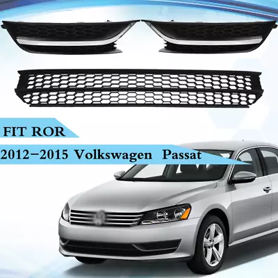 Fit Volkswagen Passat 2012-2015 Front Bumper Lower Grill Grille Fog Light Cover • $60.99