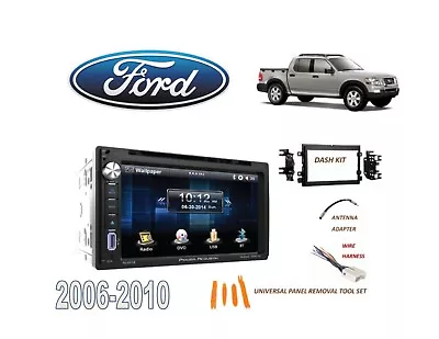 2006-2010 Ford Explorer Sport Trac Stereo Kit Bluetooth Usb Touchscreen Dvd • $174.99