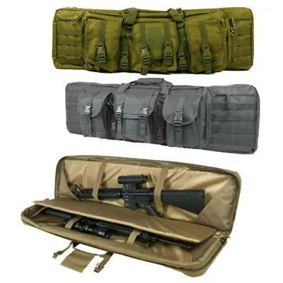 90cm/36  & 105cm/42  Tactical Hunting Shotgun Rifle Bag Dual Padded Carry Case • £39.91