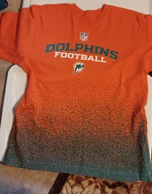 Vintage Miami Dolphins Men's Reebok T-Shirt Orange Aqua  Medium Dan Marino • $29.99