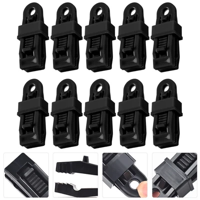 $12.23 • Buy 10pcs Tent Canopy Clip Outdoor Wind Rope Clamps Awning Wind Rope Clips Tent Tool