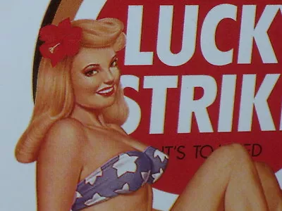 LUCKY STRIKE CIGARETTE - Hot Babe - LIMITED EDITION-Pretty Girl GAS STATION Sign • $27.99