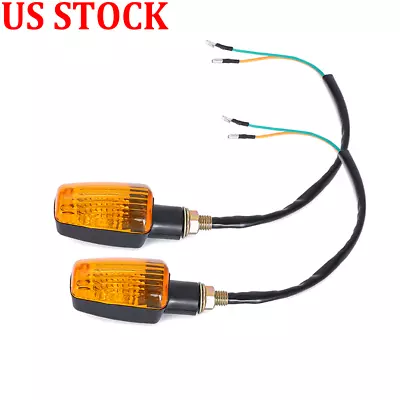 2pc 6 Volt Motorcycle Turn Signal Light Blinker Indicator W/ Amber Lens LED Bulb • $14.29