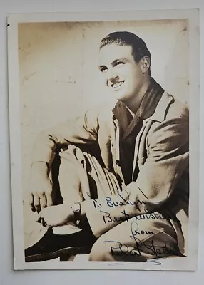 ROBERT STACK (1919-2003) ACTOR AUTOGRAPHED DEDICATED SIGNED 5X7 PHOTO C1940 • $48.98