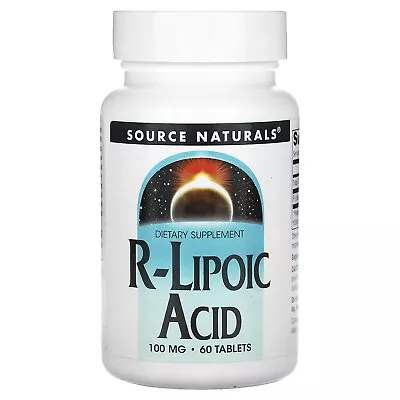 Source Naturals R-Lipoic Acid 100 Mg 60 Tablets Dairy-Free Egg-Free • $22.78