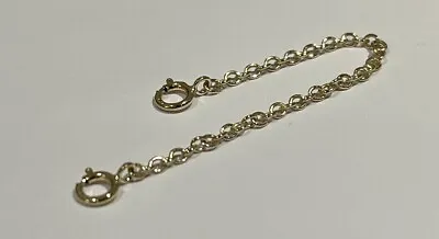 £23 • Buy 9ct HEAVY Gold Extender Safety Chain 2 X Bolt Rings MULTI LENGTHS FREE POST