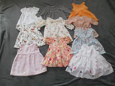10 Baby Girl Dresses 0-3 Months Assorted • £11