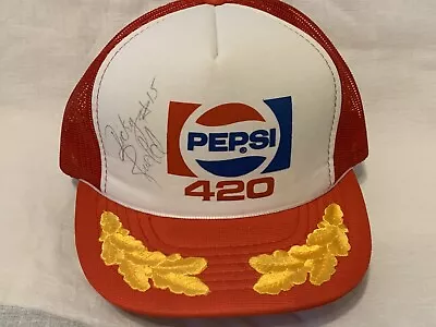 VTG Bud Moore Ricky Rudd Signed Wrangler Racing Hat Nascar Pepsi 420 #15 Ford  • $74.99