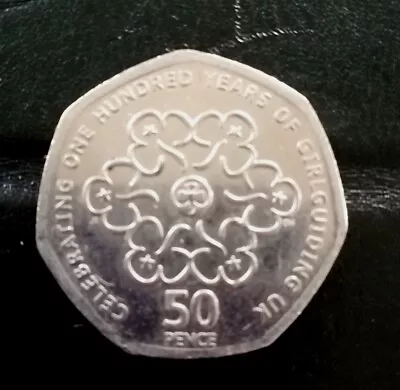 2010 50p Coin Girl Guides Celebrating 100 Years Of Girlguiding Rare Fifty Pence • £1.25