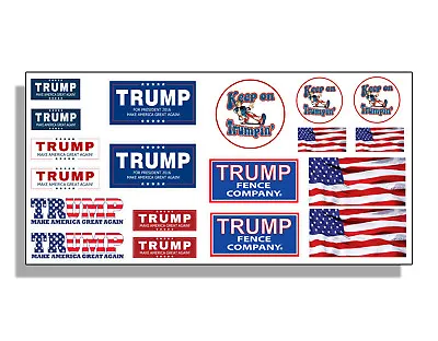 Trump R/C 1/10th Scale Bumper Sticker Decal Body Crawler Vinyl Sheet 1:10 RC  • $4.59