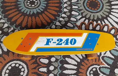 Vintage 1970's Era Newporter F-240 Yellow Skateboard - Made In USA - Rare • $100