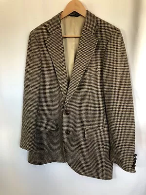 $39.99 • Buy Vintage RALPH LAUREN CHAPS Blazer Jacket CAMEL HAIR Sport Coat Houndstooth 40 R