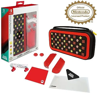 Super Mario Edition Nintendo Switch Accessory Kit Bundle Case Protector + More • $119