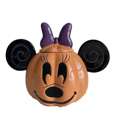 Disney Minnie Mouse Halloween Large Pumpkin Cookie Jar Canister- NEW • $59.99