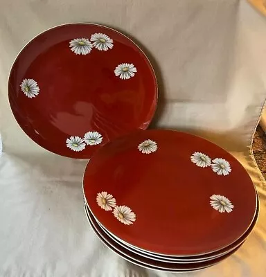 Noritake Art Deco Daisy Pattern Set Of Six Dinner Plates Very Unusual Pattern • $46.95