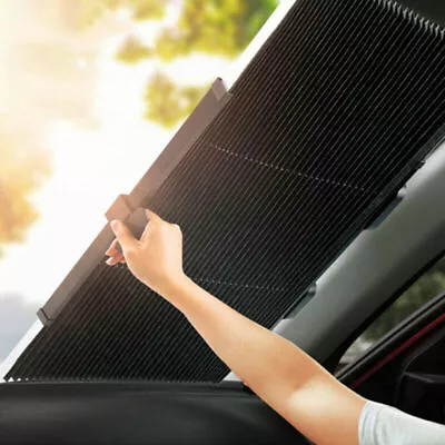 Car Front Retractable Windshield Sun Shade Visor Window Folding Block Cover AU • $14.69