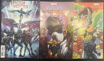 MARVEL COMICS VOICES LEGACY #1 2022 Vol.2 SET OF 3 COVER A & VARIANTS NM+ • £9.99