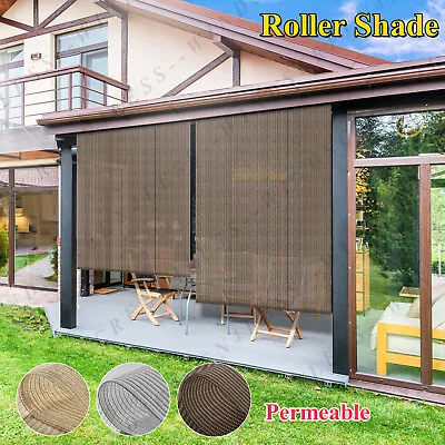Roller Shade Roll Up Shade UV Blind For Deck Porch Pergola Balcony Office Gazebo • $50.99