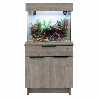 Aqua One Urban Oak Style Aquarium Fish Tank With Cabinet With LEDs 63cm 110L • £439.99