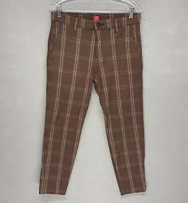 Levi's Mens Preppy Houndstooth Plaid XX Chino Standard Taper Stretch 32x30 Brown • $35