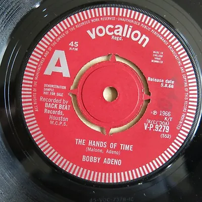 £99.99 • Buy BOBBY ADENO The Hands Of Time /  It's A Sad World UK 7  Demo Vocalion V-P.9279