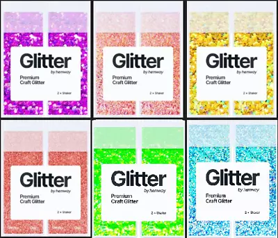 2 X 130g Tubs Glitter Craft Iridescent Chunky Fine Easy Pour Various Colours • £9.99