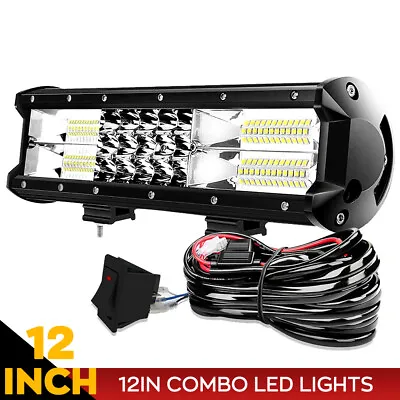 12in 14'' 180W Combo LED Work Light Bar Driving Offroad SUV UTV ATV Boat +Wiring • $45.99