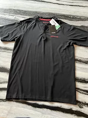 Bnwt Official Mercedes Benz Amg Collection Polo T Shirt Top Henley Button Black • $56.99