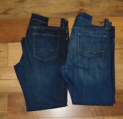 Lot Of Men's American Eagle Slim Straight Jeans Size 36x32 • $29.99