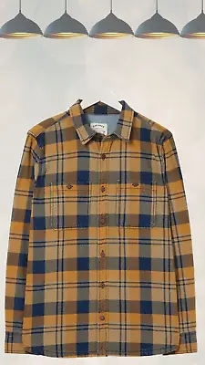 Ex Fat Face Men’s Cotton Grid Check Shirt In Yellow • £27.50