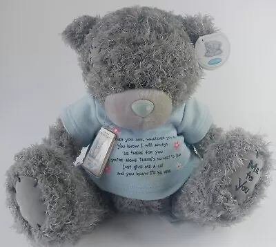 Carte Blanche Me To You Gray Bear Plush Blue Nose Tattered Teddy Tags Poem Shirt • $16.19