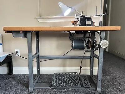 MERROW A-3DW Vintage Overlock Industrial Sewing Machine With Table … • $350