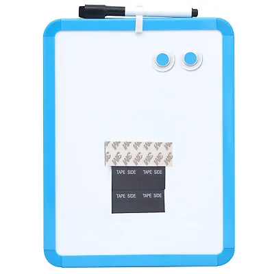Magnetic Dry Erase Board With Marker Magnets For Locker Fridge Blue 8.5”x11” • $11.95