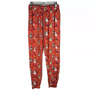 Mens Dog Print PJ Pants Men Small Halloween Howl O Ween Sleep Pants Pug Frenchie • $17.50