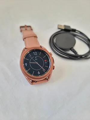 Samsung Galaxy Watch 3 41mm SM-R850 Bronze / Leather Excellent Condition • $109