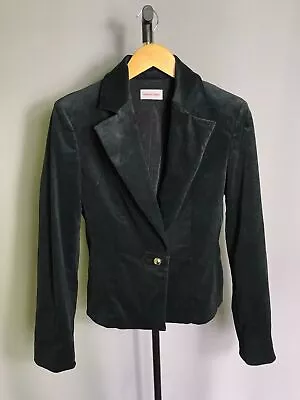 Versace Classic Woman Blazer Designer Velvet Vintage Black Sz 44 • $185.38