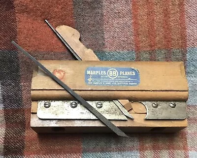 Vintage Marples BB Grooving Plane C1938 With 3/16in & 1/8in Wide Plane Irons • £20
