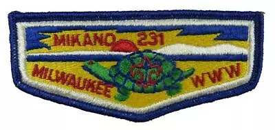 Mikano Lodge 231 Milwaukee County Council WI Pb Flap Blue Bdr (BHP285) • $8.95