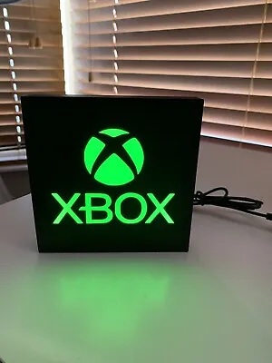 XBOX USB LED Light Up Sign Plaque • £17