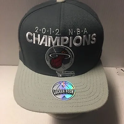 Miami Heat Adidas 2012 NBA Champions Official Locker Room Snapback Cap Hat • $26.60