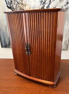 Armoire Jewelry Box Deco Style Wood Tabletop Wardrobe Carousel G. Mele 1975 Vtg • $75