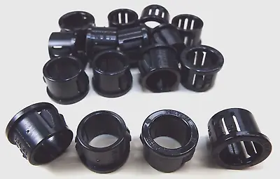 X15 1/2  SB-500-6 2053 HEYCO THICK .125 PNL SNAP BUSHING BLK NYLON CABLE GROMMET • $7.99