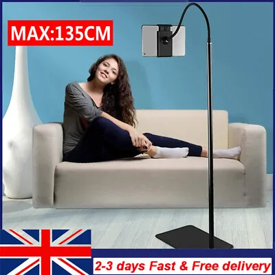 £16.99 • Buy For 4.7-10.6 Inch Phone IPad Floor Stand Adjustable Gooseneck Lazy Tablet Mount